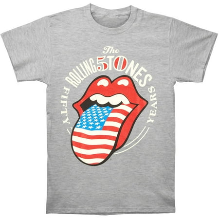 rolling stones men s 50th anniversary tour t shirt grey walmart com