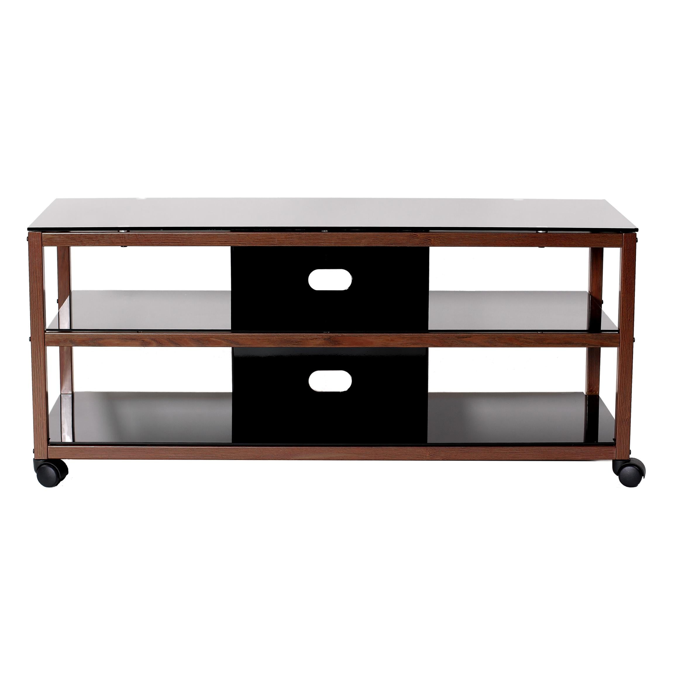 Flat panel TV stand w/casters for up to 55" plasma or LCD/LED TVs