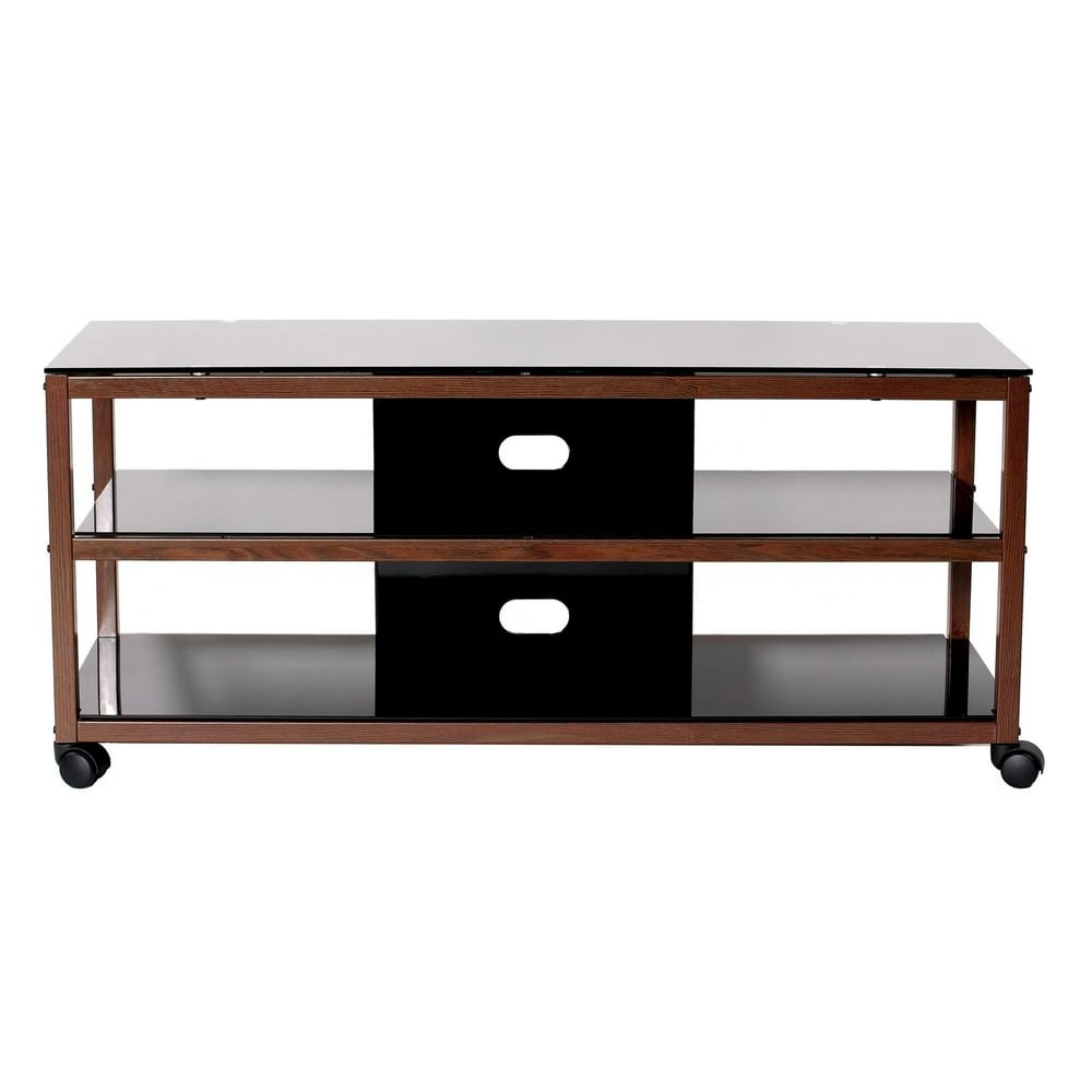 Flat panel TV stand w/casters for up to 55" plasma or LCD/LED TVs