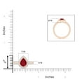 thumbnail image 4 of ANGARA Natural Pear 1.15 ct Ruby and Diamond Halo Split Shank Ring in 14K Rose Gold for Women (Size-8x6mm) | July Birthstone, Birthday, Anniversary, Jewelry Gift for Women | Natural Ruby Ring, 4 of 8