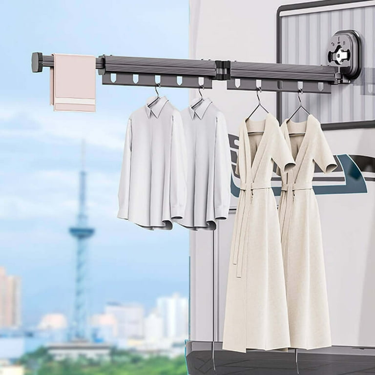 TERGAYEE Clothes Drying Rack Laundry Drying Rack Wall Mount Clothes Rack Wall Mount Space Saver Clothes Rack for Balcony Laundry Bathroom Walmart