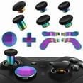 thumbnail image 3 of eXtremeRate 13 in 1 Component Pack Kit for Xbox Elite Series 2 Controller, 6 Metal Thumbsticks & Tool, 2 D-Pads, 4 Paddles for Xbox Elite Series 2 Core Controller - Metallic Rainbow Aura Blue & Purple, 3 of 5