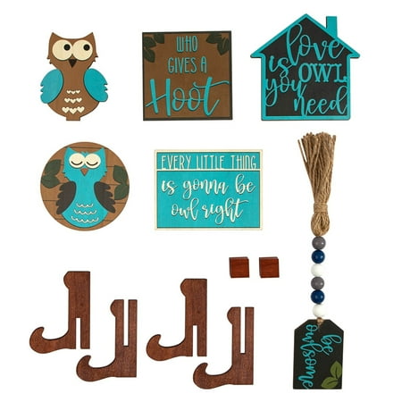 

Eudgs Blue Summer Tiered Tray Owl Tray Wooden Sign Cozy Home Mantel Tabletop Shelf Ti Tray Wooden Three Tier Stand Table Top Decorations for Party Small Farm Signs Snowflake Centerpieces for Dining
