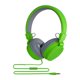 thumbnail image 1 of Auriculares con cable y conector de audio de 3,5 mm para oficina, con micrófono, cómodos. Verde, 1 of 8