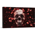 thumbnail image 1 of ARTCANVAS Artistic Skull Surrounded by Falling Rose Petals Canvas Art Print - Size: 18" x 12" (0.75" Deep), 1 of 9