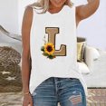 thumbnail image 2 of Camisetas sin mangas para mujer, chaleco fino de verano con estampado de margaritas y girasoles, chaleco sin mangas de manga corta, Jersey holgado informal, camisetas tipo túnica Fridja qr1883, 2 of 6