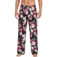 thumbnail image 2 of Goofa Rose Flowers Printed Soft Pajama Pants for Men, Wide Leg Comfy Casual Lounge Yoga Pants-XX-Large, 2 of 9