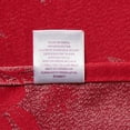 thumbnail image 4 of Violet Linen Vintage Sparkling Christmas Holly Bows Damask Pattern, Polyester Jacquard, with Metallic Plain Weave Woven, Red, 60 Inch by 84 Inch, Seats 6 to 8 people, Rectangular Tablecloths, 4 of 8