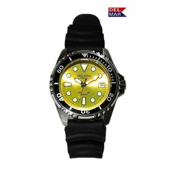 Del Mar Watches 50419 500-Meter Premier Pro Dive Yellow Dial Sporty Watch 9