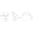 thumbnail image 5 of Ceets Raspberry Leather Leisure Chair, 5 of 5