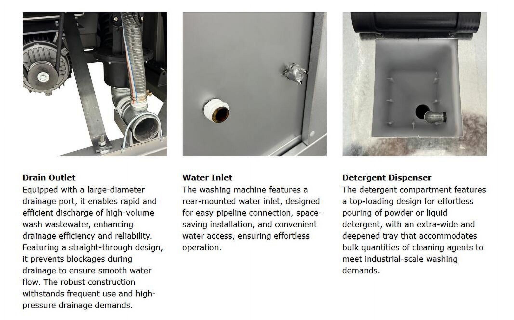 33LBS Commercial Automatic Washing Extractor Machine 220V for Laundry Hotel Hospital Industrial