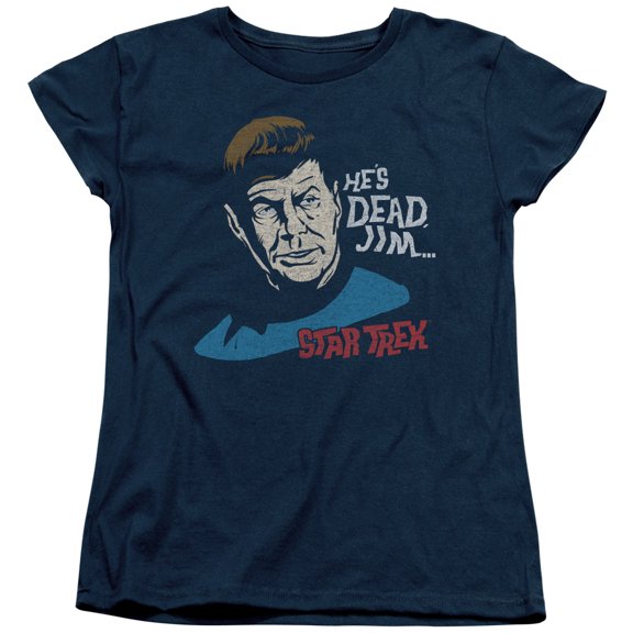 Star Trek Hes Dead Jim Women's T-Shirt Navy