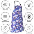 thumbnail image 5 of Goofa flower Skull cartoon Printed Waterproof Apron 33" Chef Aprons for Men Heavy Duty Chemical Work Apron Adjustable Bib Apron, 5 of 9