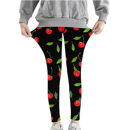 

Hpgjzj Girls Leggings Footless Tights Leggings Ankle Length Toddler Kids Pants High Waisted Love Heart Print Yoga Gym Pants
