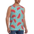 thumbnail image 2 of Kdxio Watermelon for Men's Muscle T-shirt,Sleeveless for Workout Running Athletic Gym Lounge Casual, 2 of 7