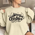 thumbnail image 1 of Walmart+ Semaine Aqestyerly Hauts de Noël à Manches Longues pour Femmes Col Rond Imprimé de Noël Mode Haut à Manches Longues Chandails en Molleton, 1 of 4