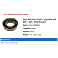 thumbnail image 2 of Front Axle Shaft Seal - Compatible with 2013 - 2017 Jeep Wrangler 2014 2015 2016, 2 of 2