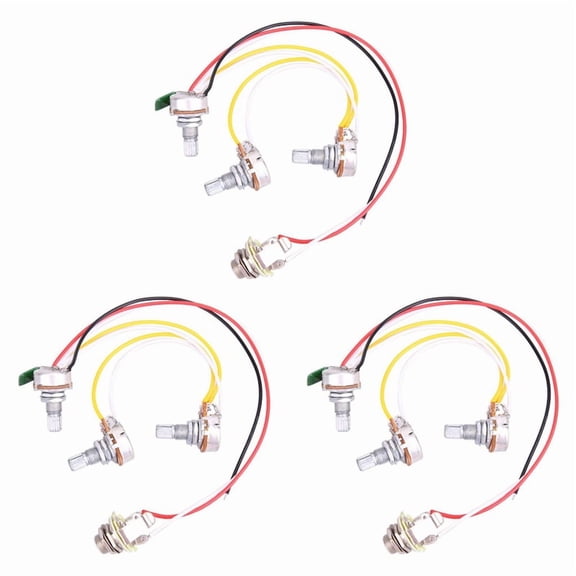 3 Set of Guitar Wiring Harness-Prewired with 3-500k Pots