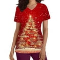thumbnail image 4 of Sweat à Capuche Femme Manches 3/4 Col en V Longs Chandails en Molleton pour Femme Maison Quotidien, 4 of 5