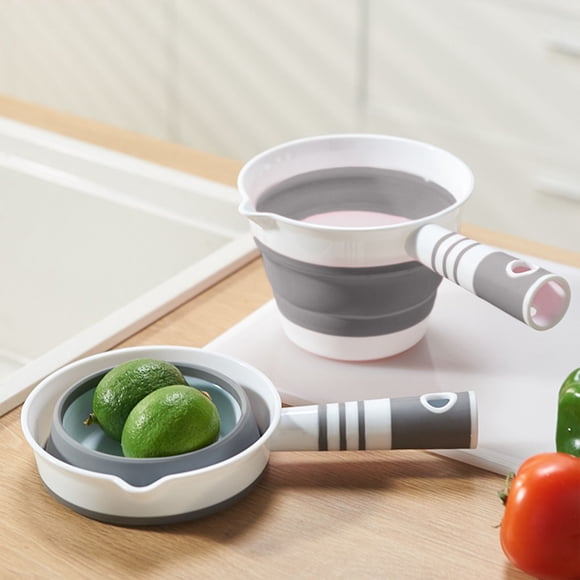 Ohmyroo Collapsible Silicone Water Scoop, Portable Folding Dipper for Kitchen, Garden, or Bathroom Use, Lightweight and Space-Saving Travel Design with Easy-Pour Spout