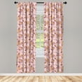 thumbnail image 3 of Ambesonne Tropical Curtains, Palm Leaves Butterflies, Pair of 28"x95", Multicolor, 3 of 5