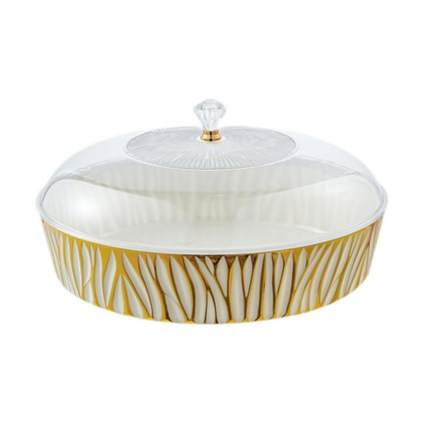 Bandeja para servir con tapa a prueba de polvo, soporte decorativo, plato para servir aperitivos, pasteles 305CMX305CMX155cm