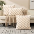 thumbnail image 3 of Textured Bubble Throw Pillow Covers 3-Pack, Soft Cozy Decorative Cushion Cases for Couch Sofa Bedroom Living Room Home Décor – Modern Plush Accent (Cover Only), 3 of 7