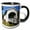 Black/White, variant on 3drose, Historic Hoffman Covered Bridge Near Albany Oregon - Us38 Mgi0044 - Mark Gibson, 11oz Two-tone Green Mug