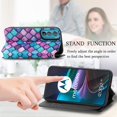 thumbnail image 3 of Compatible With Motorola Moto Edge 30 Case Colorful Wallet Card Slot Pu Leather Kickstand Magnetic Rfid Blocking Cover, 3 of 3