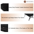 thumbnail image 6 of Mondawe Patio Dining Table Rectangular 82"*42" Cast Aluminum Outdoor Table, 6 of 7
