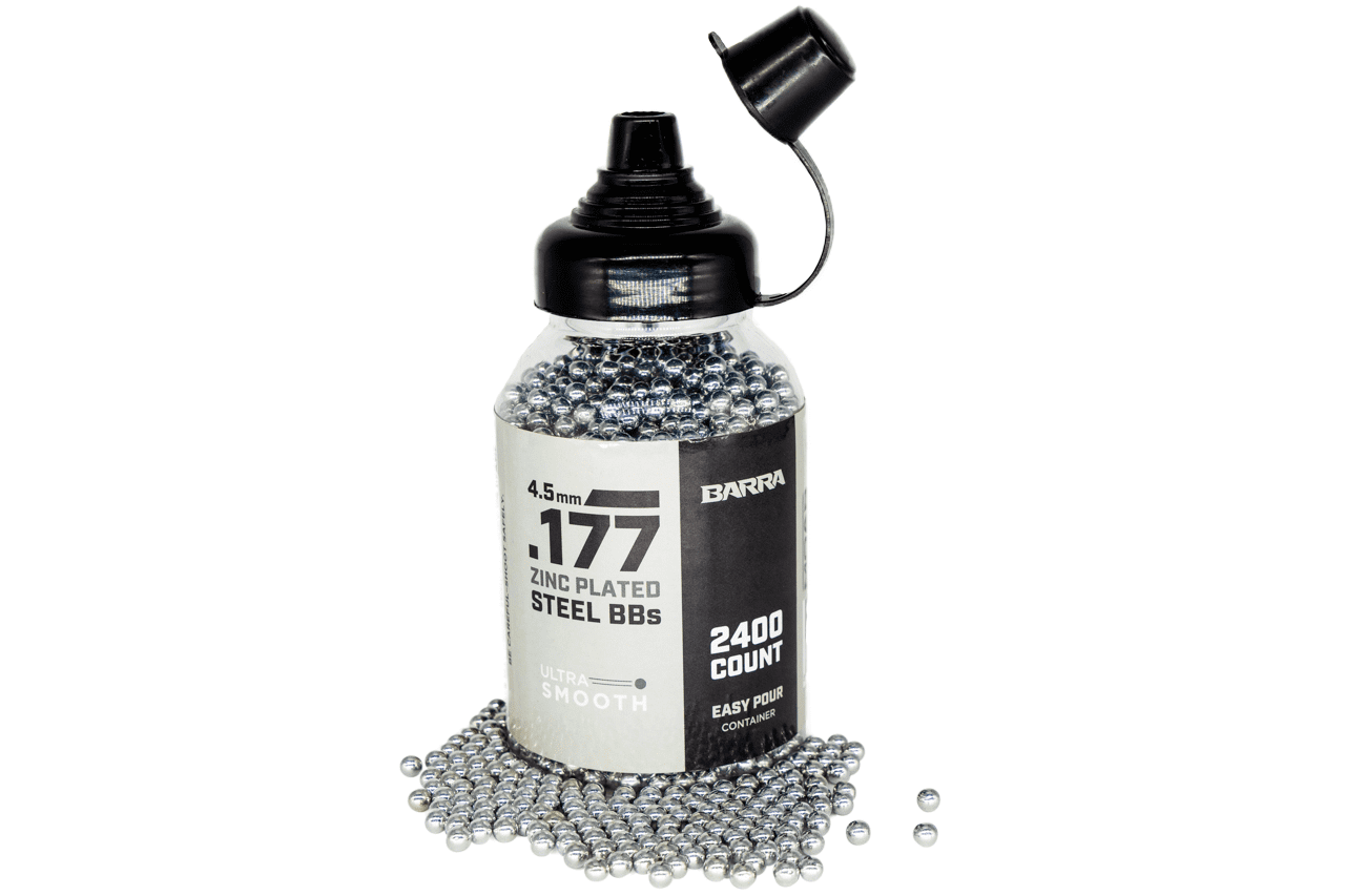 Barra Airguns Zinc Plated 0.177 Caliber BBs, Ideal for Outdoor Practice - 3000 Count