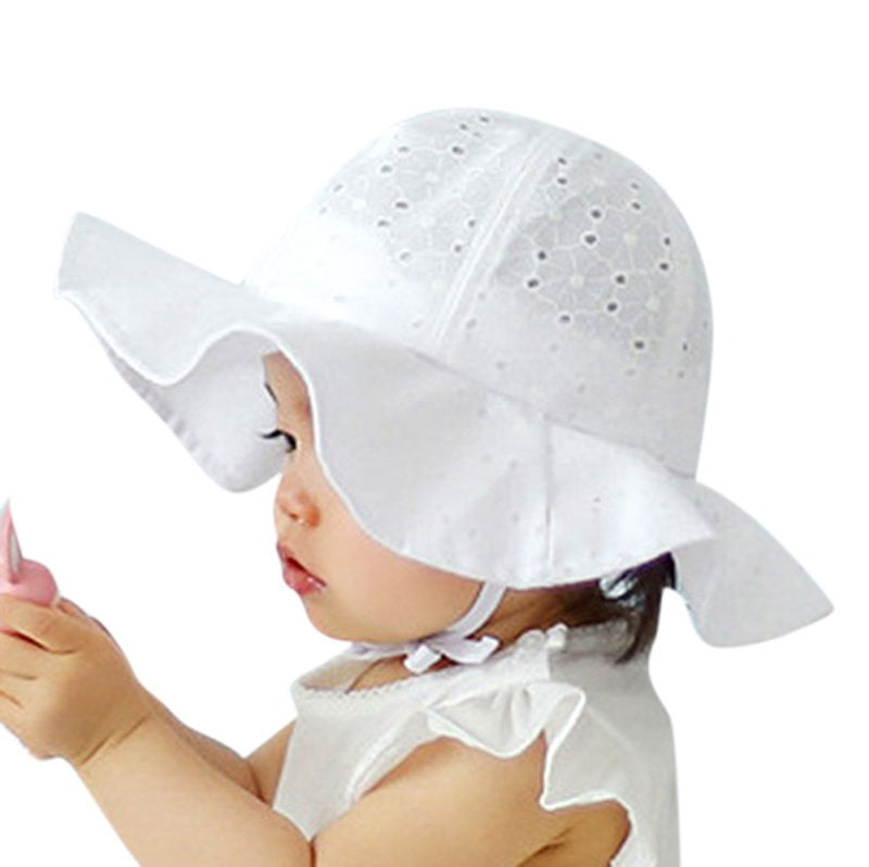 Baby Girl Toddler Soft Cotton Summer Sun Hat Cap Bonnet Outdoor Size 0-8 years 