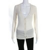 Pre-owned|Juicy Couture Womens Cashmere Button Down Cardigan Sweater Beige Size Petite