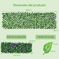 thumbnail image 3 of Panel Artificial Expandible Costway Decorativo de seto Falso con flores Violetas para Balcón Jardín Patio 125,5 x 33,5 cm Verde, 3 of 9
