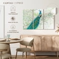 thumbnail image 5 of Elephant Stock Spring Peacock I Wall Art - Horizontal Multi Panel Canvas - Living Room Wall Decor - Animal Multi Panel - Turquoise And White Decor By James Wiens - 65" x 42", 5 of 8