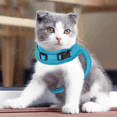 thumbnail image 4 of MoNiBloom Cat Harness for Walking, Escape Proof Soft Adjustable Vest Harnesses for Pet Cats, Easy Control Mesh Breathable, Sky Blue S, 4 of 8