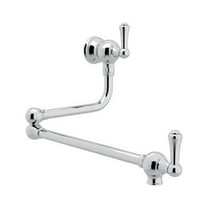 Rohl  Perrin and Rowe Wall-Mounted Pot Filler Chrome Chrome Finish