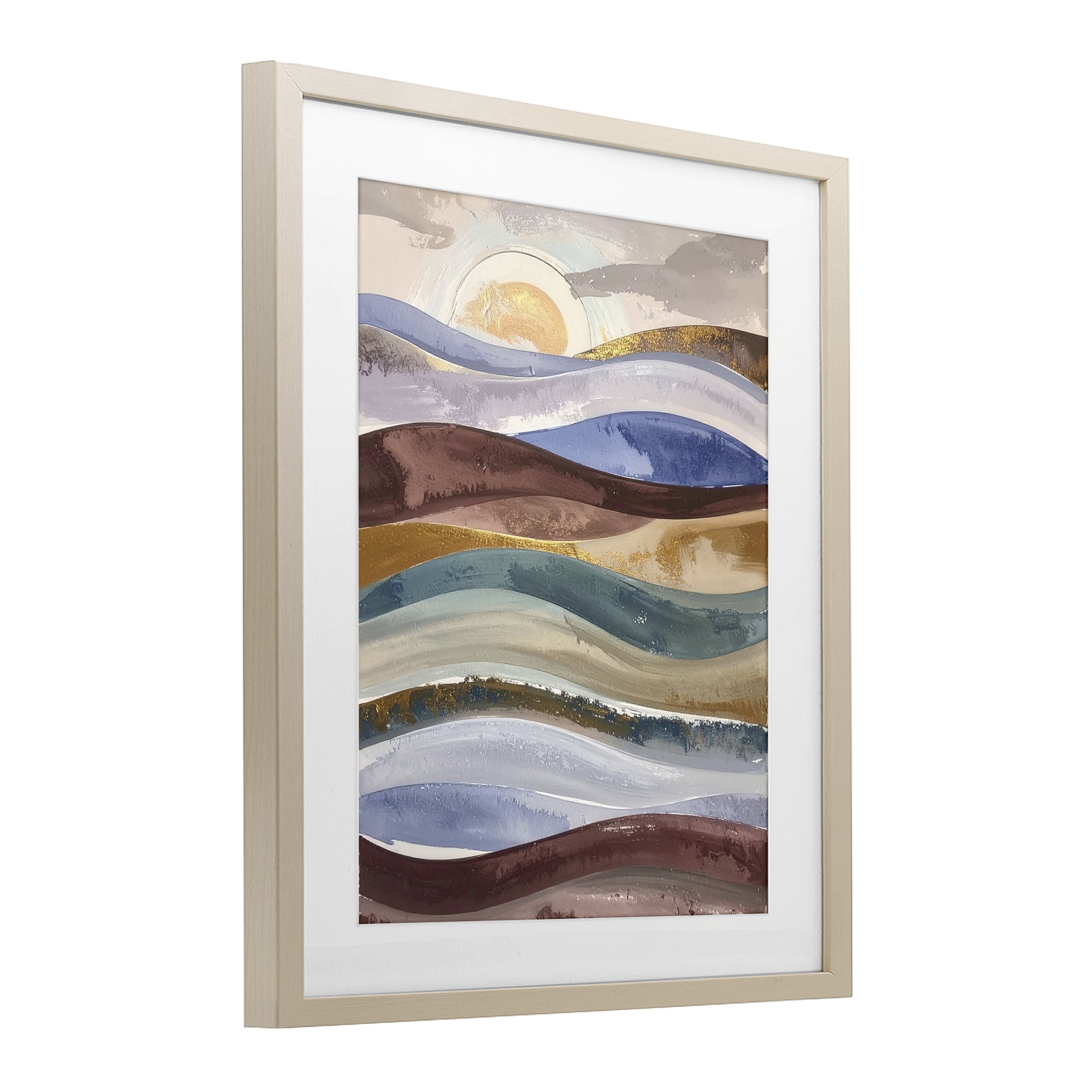 Stupell Industries Layered Ocean Flow Birch Framed Print Under Glass, design by Alonza Saunders