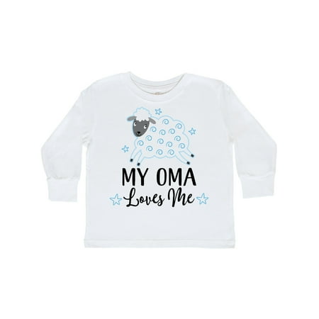 

Inktastic My Oma Loves Me Baby Lamb Gift Toddler Boy or Toddler Girl Long Sleeve T-Shirt