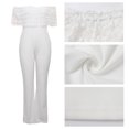 thumbnail image 5 of SELONE Jumpsuits for Women Casual One Shoulder Loose Fit Pants Ladies Travel Comfortable 2023 Vacation Fancy Jumpsuits for Women Womens Jumpers and Rompers Casual Solid Color Zipper White S, 5 of 8