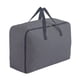 thumbnail image 2 of Bolsas para guardar ropa con cremallera de asa, plegable de gran capacidad, resistente a la humedad, tela de doble capa, organización para viajes en casa, gris claro gris oscuro, 49x45x25cm, 2 of 6