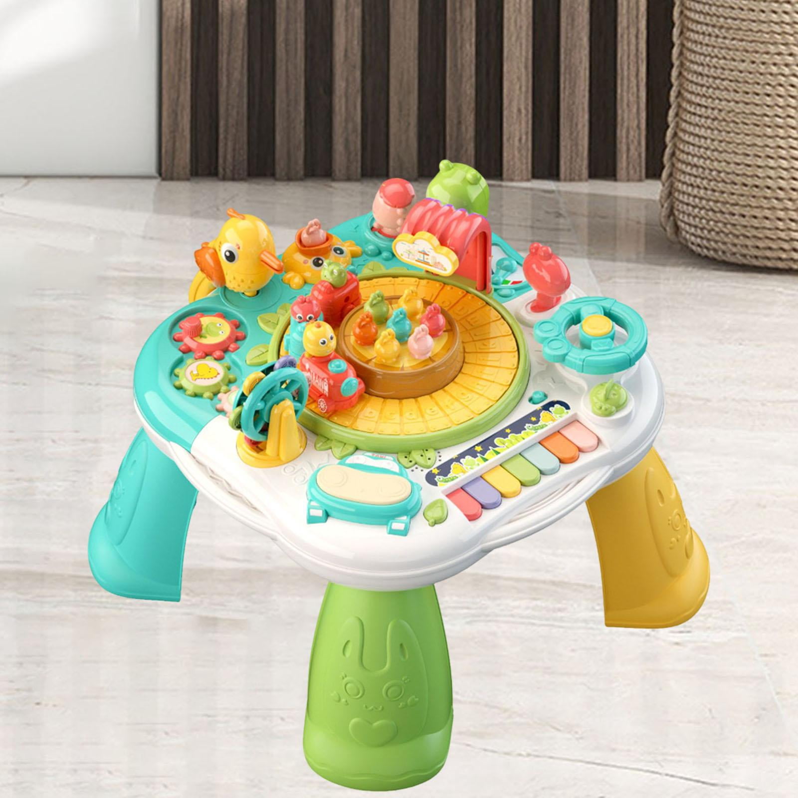Portable Musical Learning Activity Table Educational Table Educational Learning Toy Sensory Sound Toy Infants Toddlers Children green