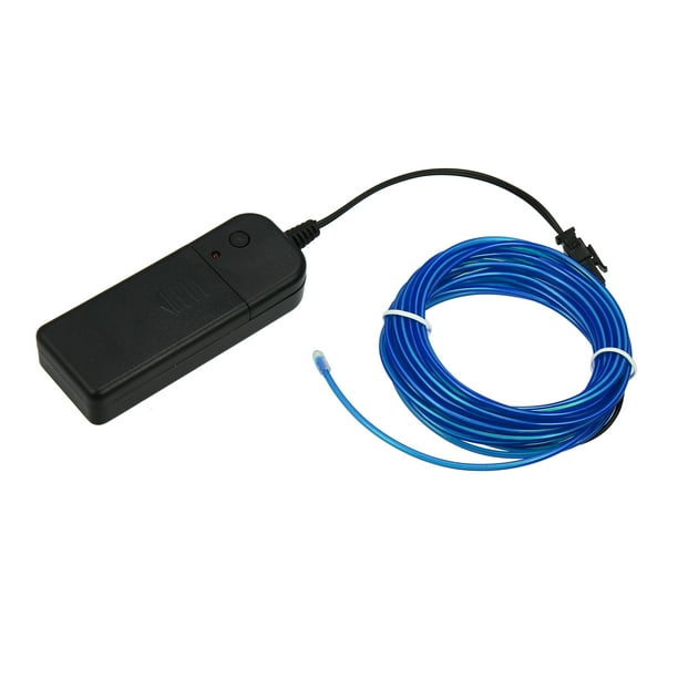 4 Metros/13 Pies Neón EL Cable Tira Azul Fría Luz para Coche Interior