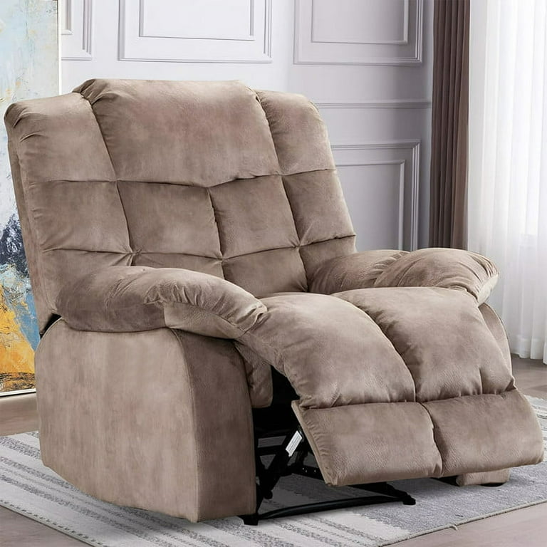 Prelife Lazy Recliner Chair Overstuffed, Manual Reclining Single