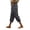RA150_Gray, variant on Women's Cotton Linen Capri Pants with Lace Trim Casual Drawstring Elastic Waist Pants Summer Lightweight Cropped Trousers with Pockets Khaki L
