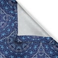 thumbnail image 4 of Ambesonne Floral Valance Pack of 2, Oriental Circular Design, 54"X12", Navy Blue White and Blue, 4 of 5