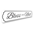 thumbnail image 3 of Bless This Nest Sign, Home Decorative Aluminum Metal Decor Sign - 4x18 inches, 3 of 4