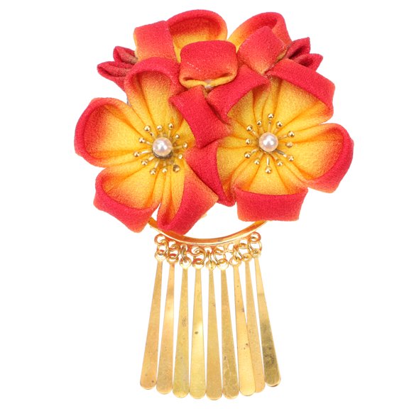 LOLIPPYY Stylish Orange Flower Hairpin for Photography, Weddings, and Special Occasion Hair Accessories
