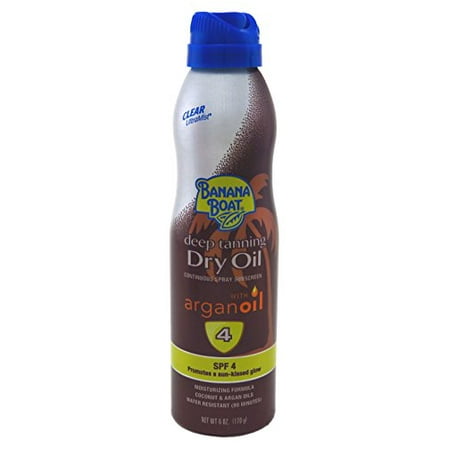 Banana Boat Deep Tanning Dry Oil Clear Spray SPF 4 Sunscreen, 6