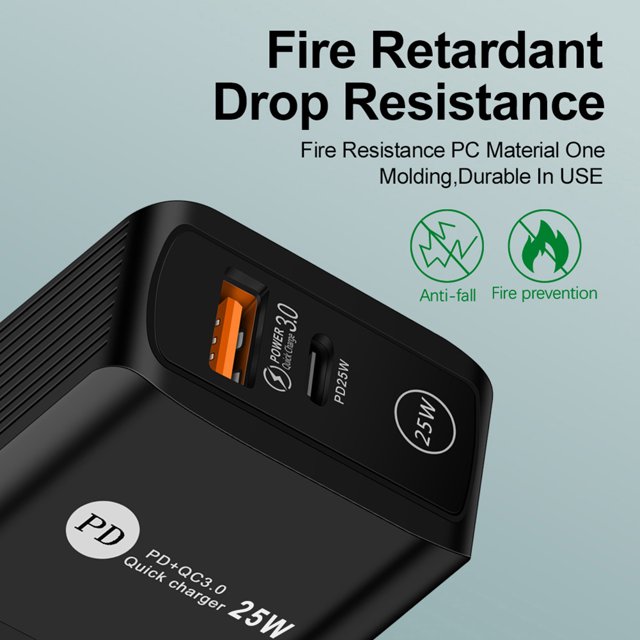 5A USB Tipo C Cargador rápido 25W Adaptador de carga de pared para teléfono móvil para iPhone 13 Tmvgtek Para estrenar